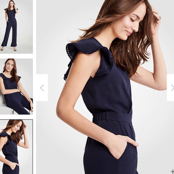 ANN TAYLOR Blue Jumpsuit Size 6, 10 Tall#0312 - Picture 3 of 5